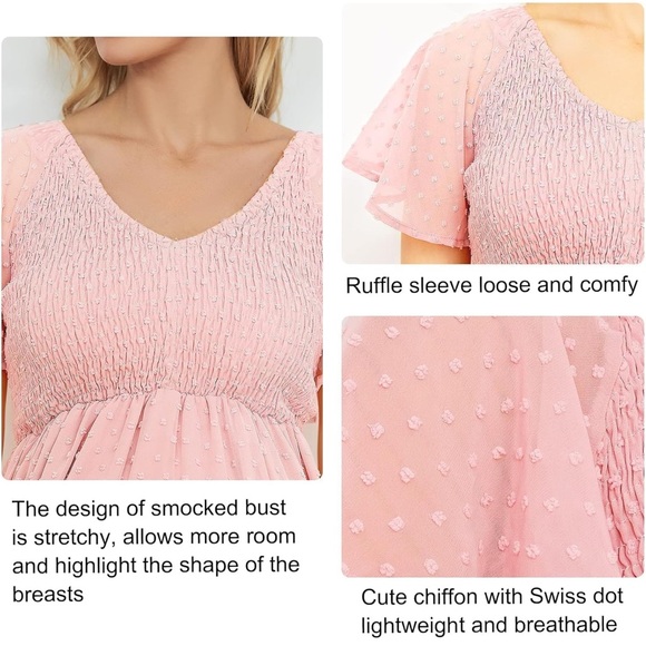 Pink Maternity Dress - Picture 2 of 4